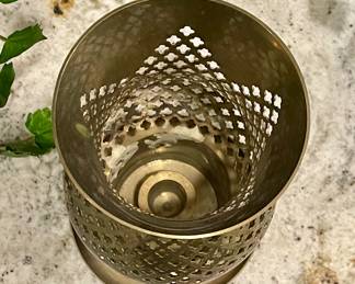 BRASS CANDLE VASE