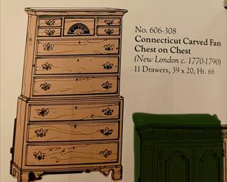 THE WINDSOR OAK COLLECTION  - CHEST on CHEST