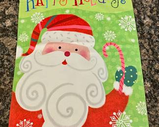 SANTA/HAPPY HOLIDAYS MINI GARDEN FLAG