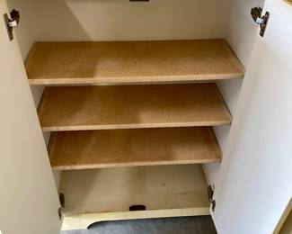 BUTTERCREAM 4-DOOR CABINET WITH ACRYLIC TOP