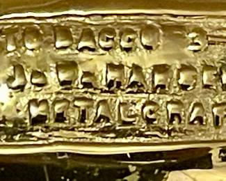 GILTED BRASS LEAF DISHES