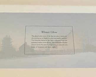 "WINTER GLOW"  REMARQUE PRINT by WARD NICHOLS, SIGNED/NUMBERED 9/25