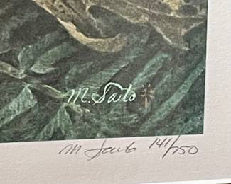 VINTAGE (1979)( MANABU SAITO PRINT "CHRISTMAS FERN", (SIGNED/NUMBERED)  114/750