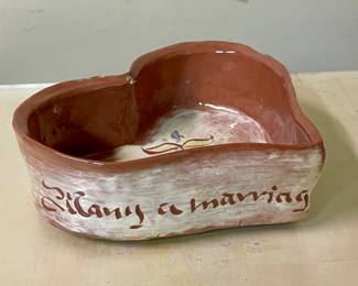 TERRACOTTA POTTERY HEART DISH