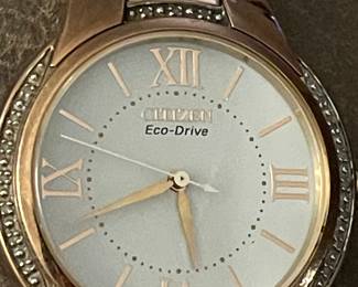 CITIZEN ECO-DRIVE JEWELED BEZEL WRIST WATCH