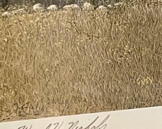 FRAMED/MATTED “QUIET SUNDAY” by WARD NICHOLS, REMARQUE, SIGNED/NUMBERED  14/25