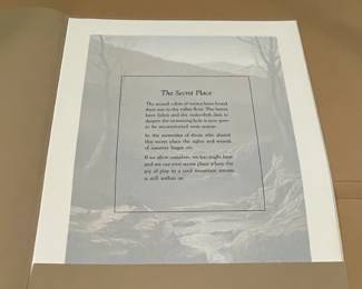 "THE SECRET PLACE"  REMARQUE PRINT by WARD NICHOLS, SIGNED/NUMBERED 9/25