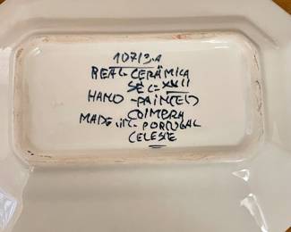 BLUE/WHITE HAND-PAINTED TRINKET DISH - PORTUGAL