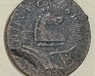 SMALL FRAMED/MATTED PRINT WITH NEW JERSEY CENT