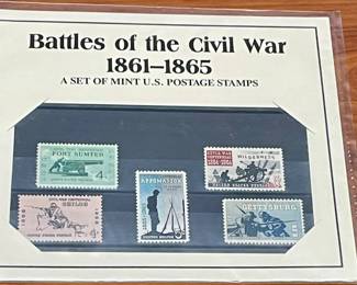 "BASTTLES OF THE CIVIL WAR  1861 - 1865" STAMP SET