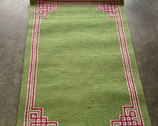 GREEN/PINK/WHITE RUG