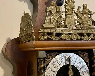 ZAANSE VINTAGE ANTIQUE DUTCH OLD WALL CLOCK, 8 DAY (WARMINK WUBA FREESIAN ERA)