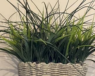 FAUX GRASS IN PLANTER