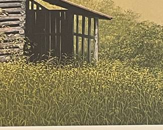 "SENTINEL"  REMARQUE PRINT by WARD NICHOLS, SIGNED/NUMBERED 9/25