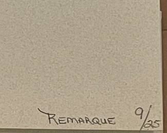 "REFLECTIONS ON FISHER PARK"  REMARQUE PRINT by WARD NICHOLS, SIGNED/NUMBERED 9/25