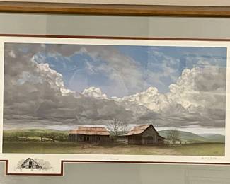 FRAMED/MATTED “TESTIMONIAL”  by WARD NICHOLS, REMARQUE, SIGNED/NUMBERED  9/25