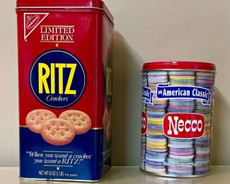 VINTAGE RITZ & NECCO TINS