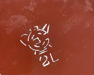 ENAMEL JUG/LID WITH BALE HANDLE