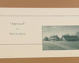 "APPROACH"  REMARQUE LITHOGRAPH by WARD NICHOLS, SIGNED/NUMBERED 9/25