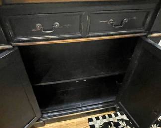 BLACK DISTRESSED CABINET