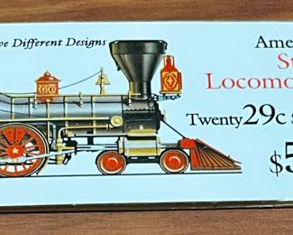 AMERICAN STEAM LOCOMOTIVES  20 STAMPS BOOK