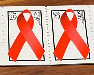AIDS AWARENESS 10 STAMPS BOOK