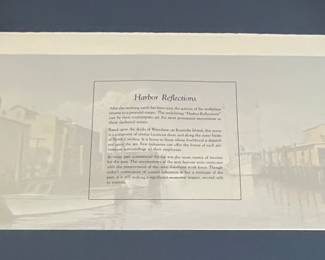 "HARBOR REFLECTIONS"  REMARQUE LITHOGRAPH by WARD NICHOLS, SIGNED/NUMBERED 9/25