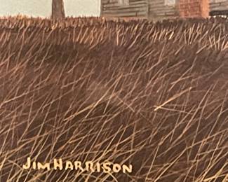 FRAMED/MATTED -HOUSE- BY JIM HARRISON (SIGNED/NUMBERED)  1083/1500