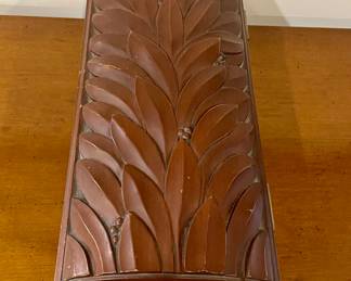CARVED TOP WOODEN BOX