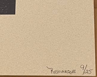 "BREAKTHROUGH"  REMARQUE PRINT by WARD NICHOLS, SIGNED/NUMBERED 9/25