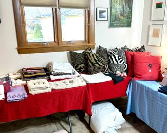 Linens and decorative pillows