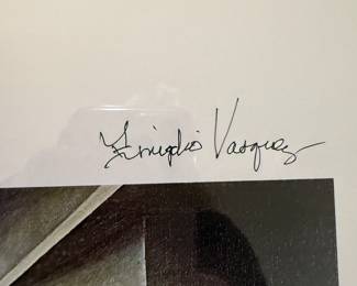 Emigdio Vasquez signed poster