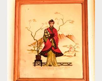 Original Vintage Art - Asian woman art print