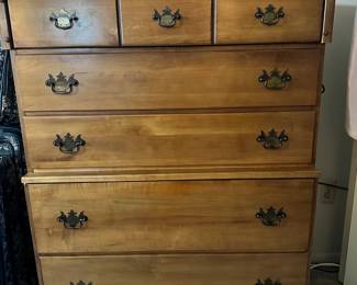 Solid Maple tall dresser with a matching long dresser with mirror. This is  fine craftsmanship and built to last!