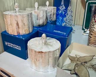 Silver Trinket boxes and look at those delicate butterflies!