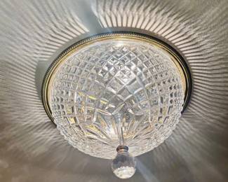 Look at this lovely Waterford light fixture...Make sure you look up when you are inside!