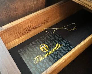 There is a beautiful Thomasville china cabinet to match the bar cart