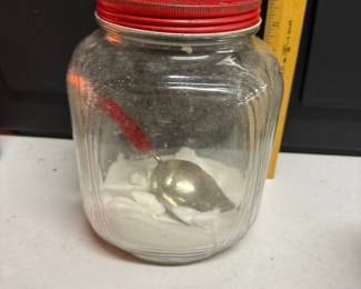 Vintage Jar with Scoop (has flour in it) $12.00