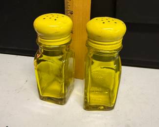 Yellow Salt and Pepper Shakers $6.00