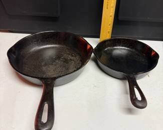 2 Cast Iron Pans $24.00