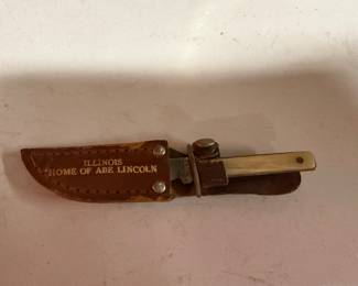 4" Illinois Home of Abe Lincoln Mini Knife $8.00