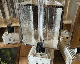 Greenhouse Sale in Beasley, TX includes Numerous Gavita Pro 1000e grow lights with bulb, hood, reflector, and lamp fixtures