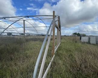 Greenhouse Farm Liquidation in Beasley Tx . Three greenhouses are already built, and additional materials are available to construct more.