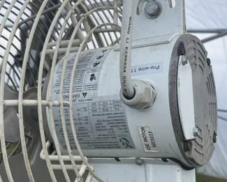 Multiple high-powered 12" high-velocity fans (approx. 2,500 CFM airflow)