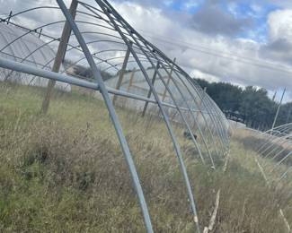 Greenhouse Farm Liquidation in Beasley Tx . Three greenhouses are already built, and additional materials are available to construct more.