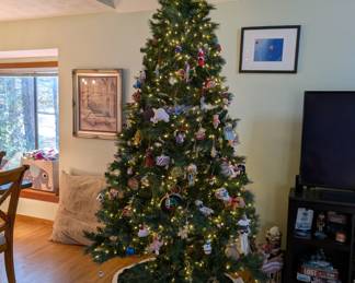 9 foot pre-lit Carolina Pine Christmas Tree