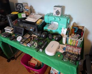 sewing, crafts, computer, electronics, gaming headsets, printer
