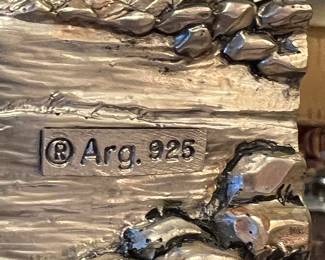 Vtg. Italian ARG Sterling silver 3D art horses plaque/sculpture by Creazioni Artistiche 