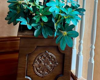 1 of 2 matching 6' trees and planters