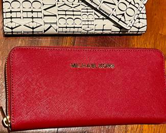 Michael Kors red wallet 